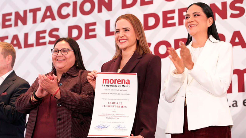 Clara Luz Flores vuelve a encabezar a Morena en Nuevo León rumbo a 2027 