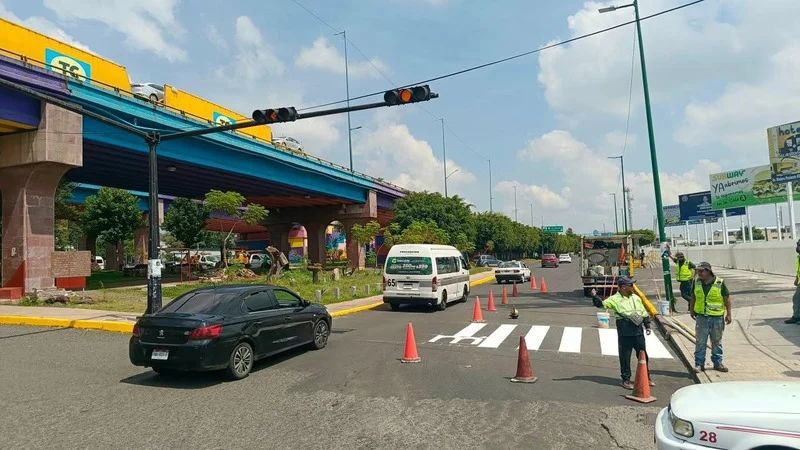 Refuerza Gobierno de Morelia el balizamiento vial  