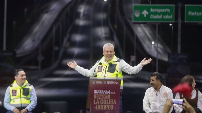 Inaugura Bedolla primer tramo del segundo periférico de Morelia; conecta Mil Cumbres con La Goleta 