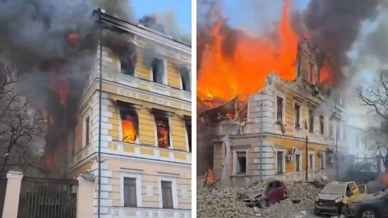 Kiev vuelve a ser blanco de ataques con drones y misiles durante la madrugada 