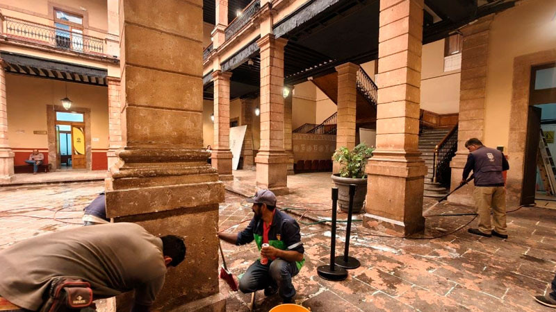 Gobierno de Morelia fortalece acciones de conservación y mantenimiento del Centro Histórico 