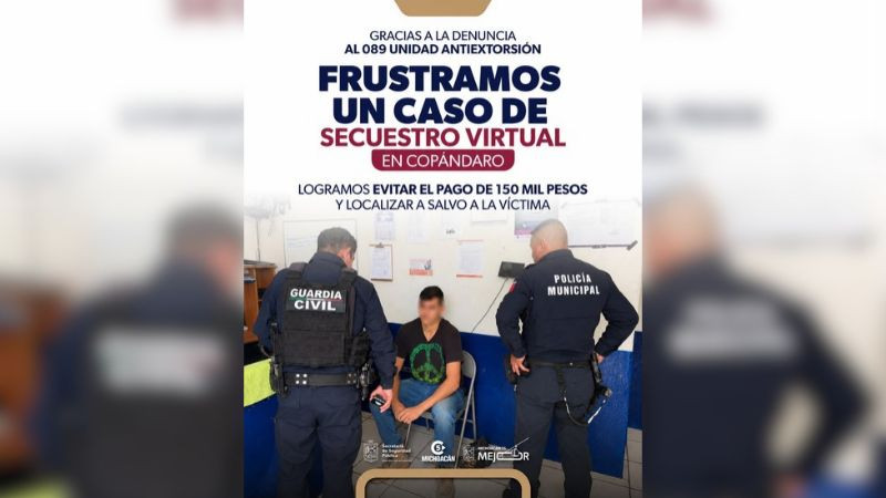 SSP localiza sano y salvo a joven víctima de secuestro virtual; evitó pago de 150 mil pesos 