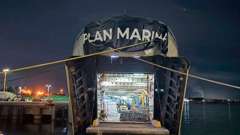 Buque zarpa hacia BCS para entregar despensas a damnificados de 'Polo' 