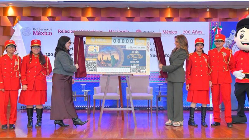 Dedican billete de Lotería al Bicentenario del Consulado de México en Nueva York, una de las representaciones más antiguas de nuestro país en el mundo 