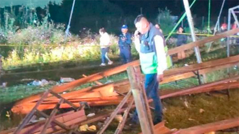 Desplome de grada durante jaripeo deja 10 personas lesionadas en Xochimilco 