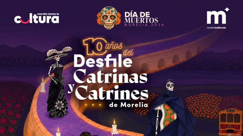 Abre SeCultura convocatoria para participar en el Desfile de Catrinas y Catrines de Morelia 