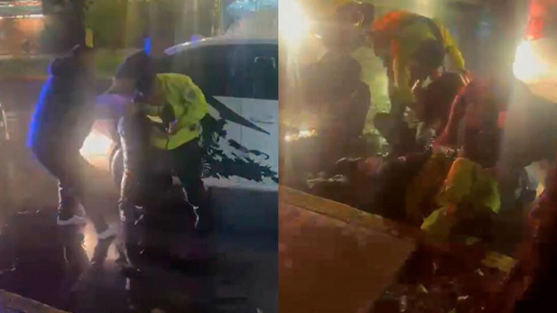 Golpean a agentes de Tránsito en CDMX; detienen a presuntos agresores 