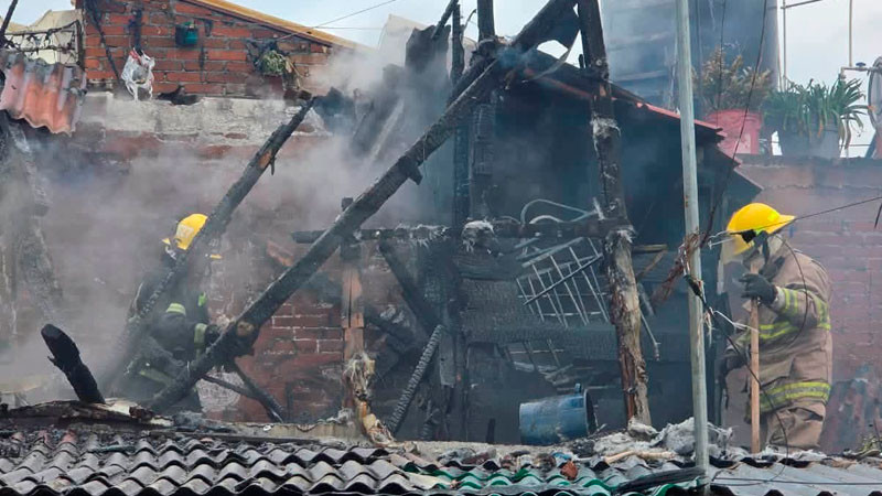 Se registra incendio en Pátzcuaro, Michoacán, solo hubo daños materiales 
