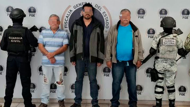 Golpe a la extorsión: Caen 3 presuntos cobradores de cuotas a transportistas en Morelia 