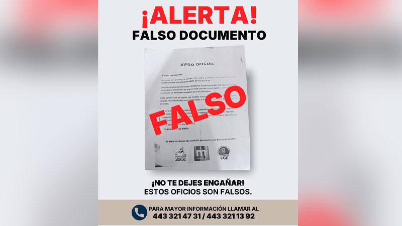 IMPA alerta sobre documentos apócrifos distribuidos en domicilios de Morelia 