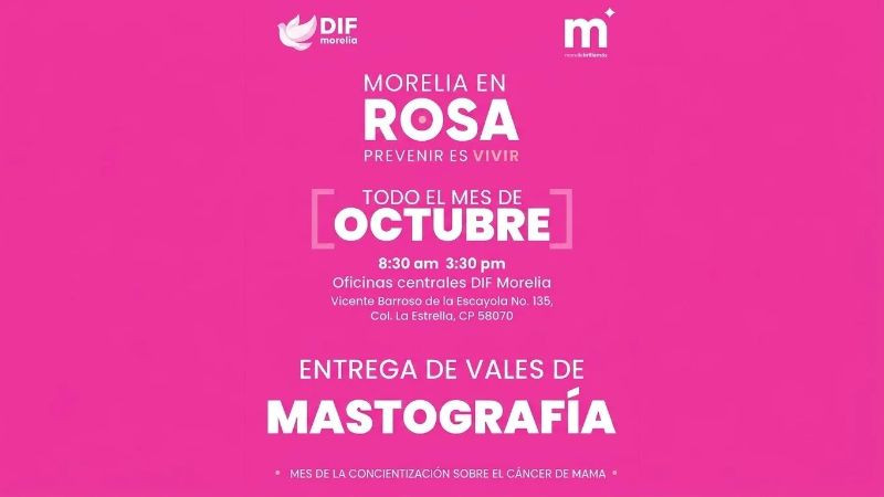 DIF Morelia acerca mastografías gratuitas a mujeres de Morelia 