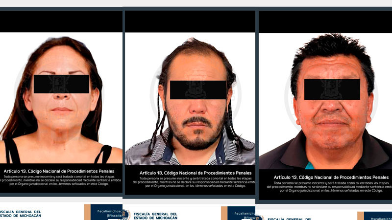 Detienen a tres personas presuntas responsables de la desaparición de una mujer y violencia familiar 