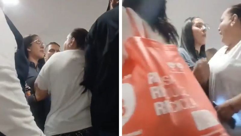 Escolta de Rocío Nahle agrede a mujer que reclamaba falta de medicamentos para niños con cáncer 