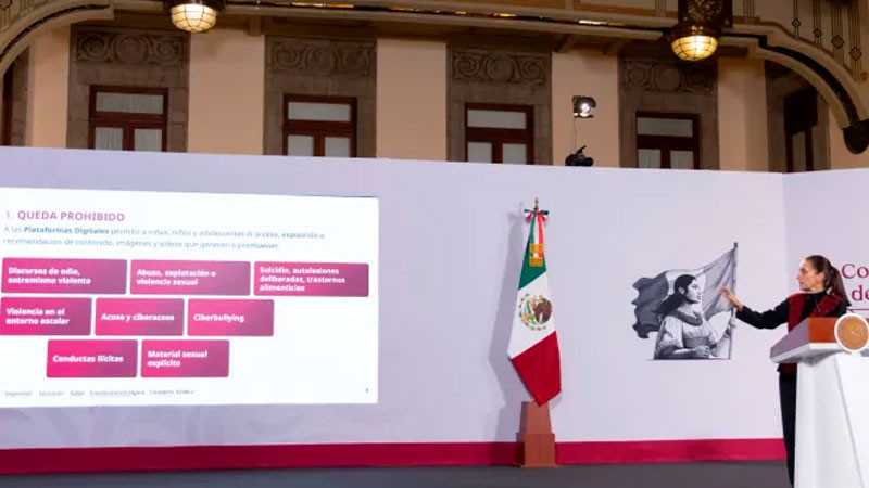 Sheinbaum presenta decreto para espacios seguros en plataformas digitales 