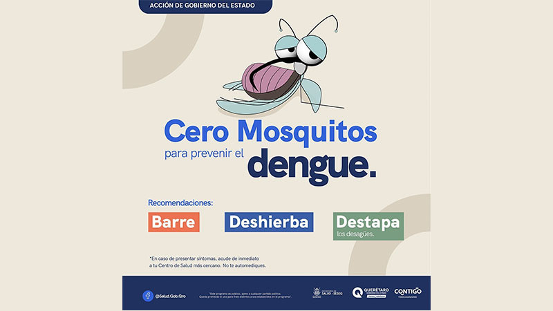 Continúa con acciones de vigilancia y prevención del dengue en Querétaro 