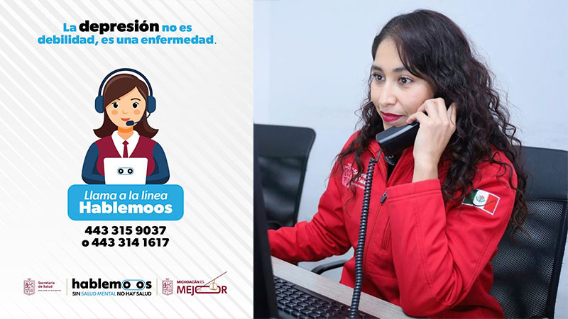 Sector Salud de Michoacán ofrece apoyo psicológico gratuito las 24 horas   