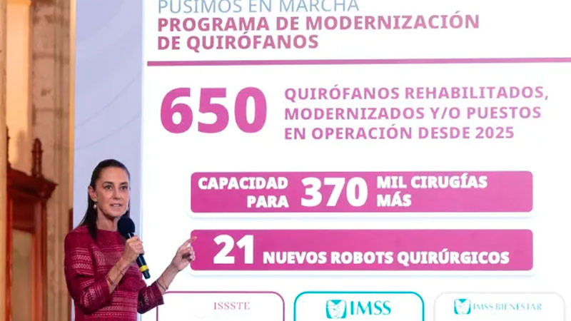 Sheinbaum destaca construcción de 34 hospitales durante su gobierno 