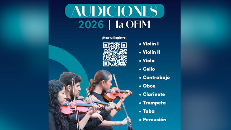 Invita SeCultura a convocatoria de Orquesta Filarmónica Juvenil de Morelia 