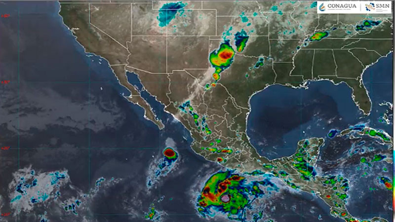 "Trudy" y "Simón" provocarán lluvias intensas en gran parte de México 