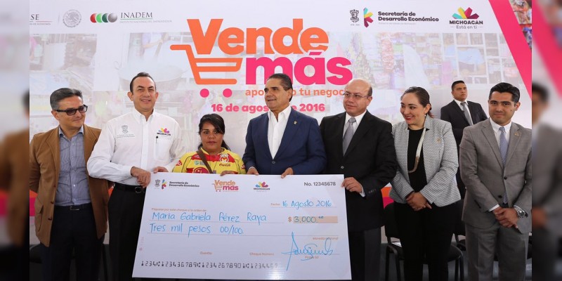 Del 2016 fueron beneficiados 2 mil 500 Michoacanos con apoyos económicos para microempresas 