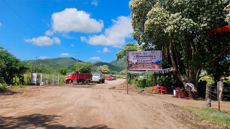 El Carmen, comunidad indígena de Huetamo será beneficiada con carretera artesanal 