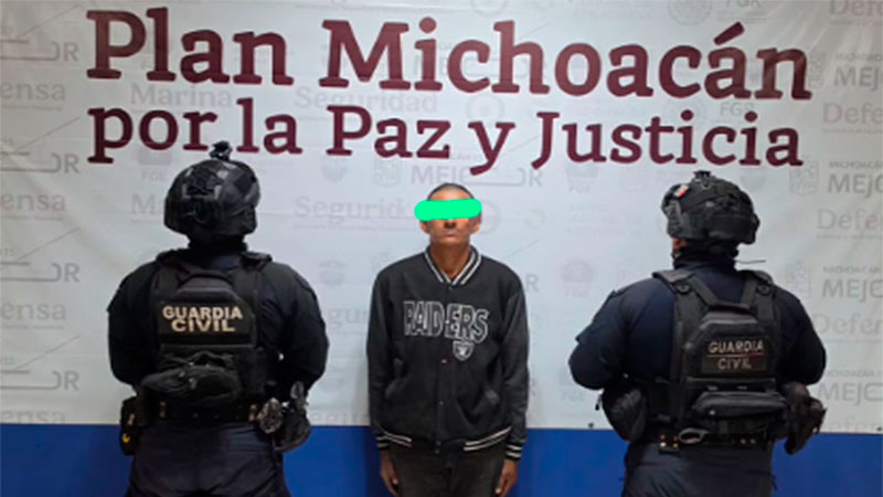 En Tangancícuaro, Michoacán detiene la GC a un sujeto en posesión de 23 envoltorios con sustancia ilícita 