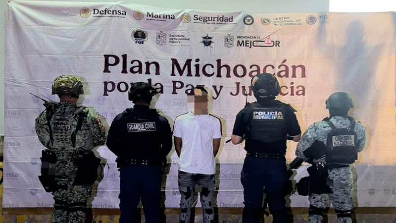 En Apatzingán, Michoacán: Guardia Civil captura a dos adolescentes que atacaron a balazos a escoltas de un empresario  