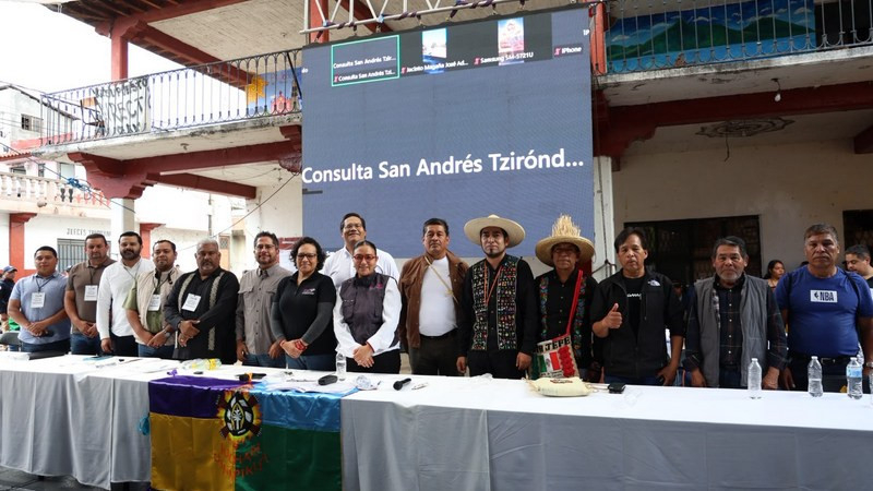 IEM acompaña a comunidad de San Andrés Tziróndaro en consulta sobre autogobierno y presupuesto directo 