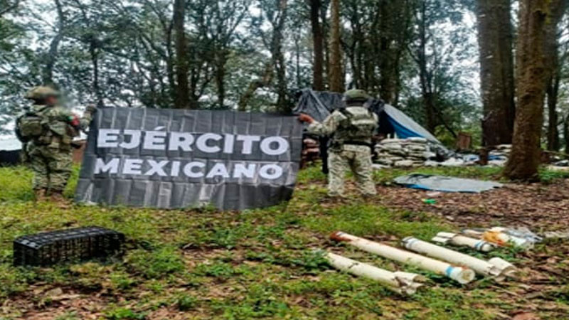 En Cotija, Michoacán, aseguran campamentos clandestinos 