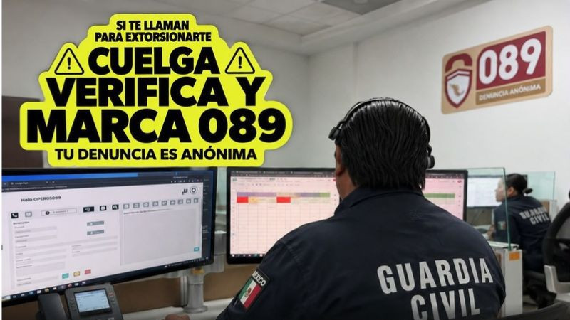 Frena la extorsión; conoce la importancia de denunciar al 089