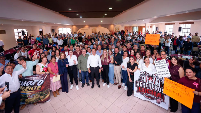 Morena fortalece su organización territorial y cierra filas con Carlos Torres Piña en Pátzcuaro y Morelia 