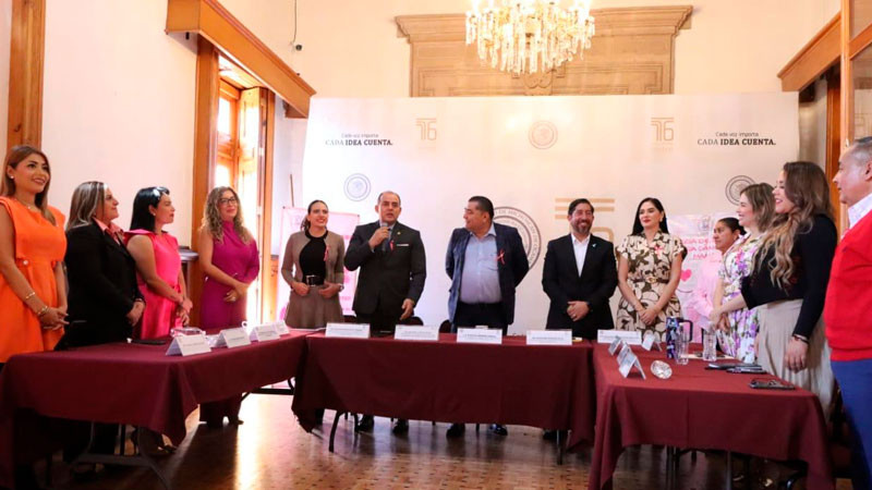 Realizan en el Congreso del Estado, Curso-taller de autoexploración de mama y feria de la Salud contra el cáncer de mama, organizado por el STASPLE 