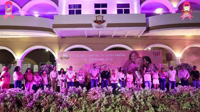 Humberto Jiménez Solís encabeza la Caminata de la Esperanza por la lucha contra el cáncer de mama 