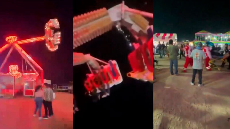Joven mujer fallece al caer de juego mecánico en BCS 