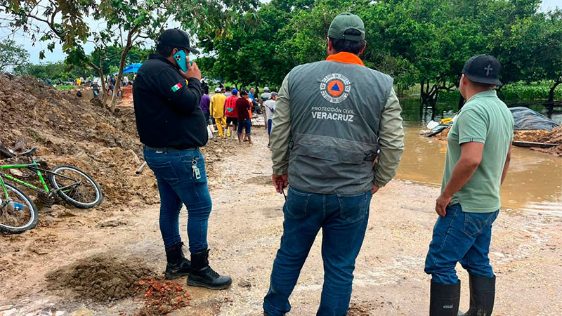 Veracruz enfrenta afectaciones asociadas al frente frío número 2; activan apoyos en la zona sur  