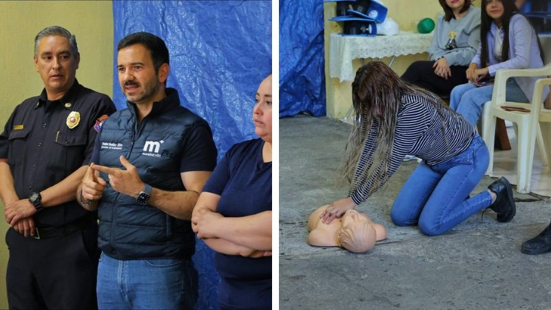 Yankel Benítez acerca capacitación en primeros auxilios a vecinos de Lomas de Santiaguito 