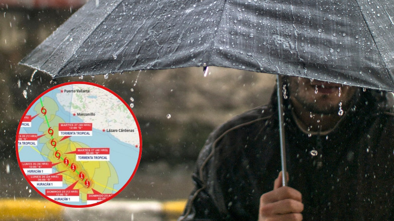 Domingo lluvioso en Michoacán: alertan por tormentas ante la influencia del huracán Vance 
