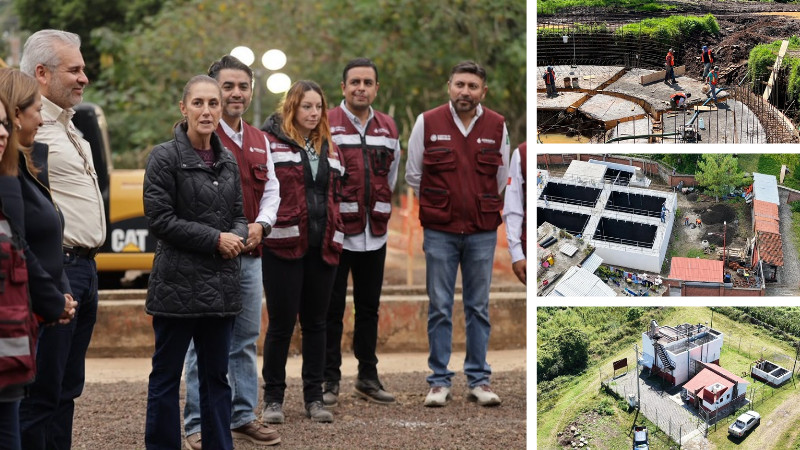  Durante visita de Sheinbaum, Conagua supervisa rehabilitación de plantas de tratamiento del Lago de Pátzcuaro 