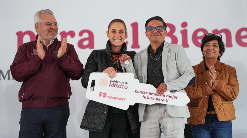 Sheinbaum encabeza entrega de viviendas del Bienestar en Morelia 