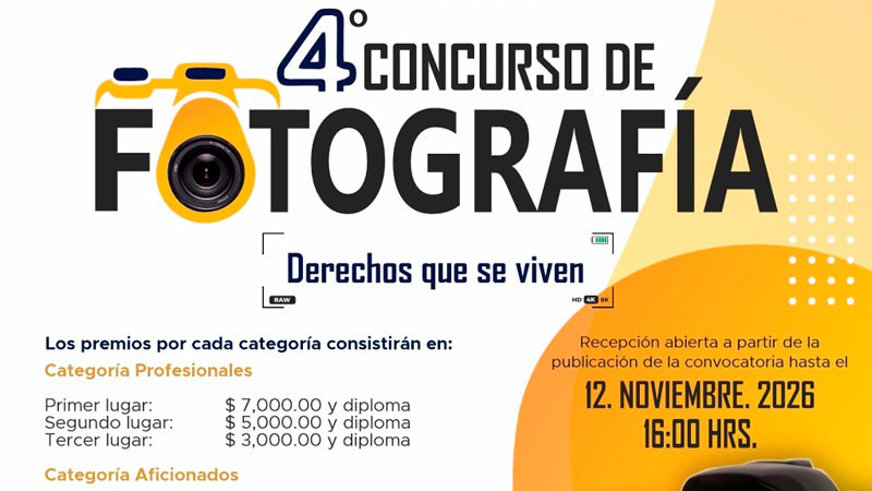 Convoca CEDH Michoacán al 4.º Concurso de Fotografía "Derechos que se Viven" 