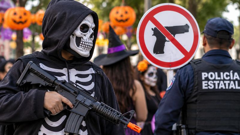 Sinaloa advierte sanciones por uso de armas reales y disfraces alusivos al crimen en Halloween 