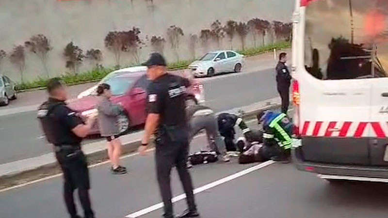 Dos heridos en aparatoso accidente en prolongación Bernardo Quintana en Querétaro capital 