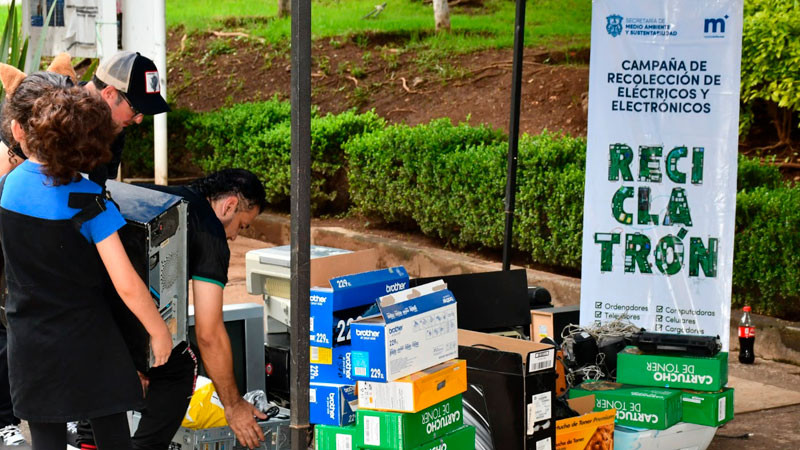 Gobierno de Morelia promueve el manejo adecuado de residuos electrónicos con Reciclatrón 