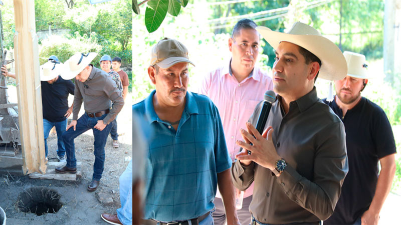 Pablo Varona lleva agua a la localidad Las Carámicuas de Huetamo, Michoacán 