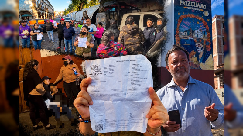 Pagaron miles al gobierno de Julio Arreola para vender en Noche de Muertos, y terminan relegados y reprimidos por antimotines en Pátzcuaro, Michoacán  