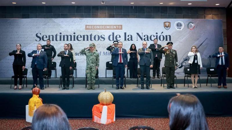Entregan reconocimiento “Sentimientos de la Nación” a 16 agentes y tres fiscalías de la FGE por su destacada labor 