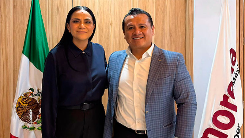 Carlos Torres Piña y Ariadna Montiel acuerdan fortalecer el trabajo territorial y revisar las estructuras seccionales en Michoacán 
