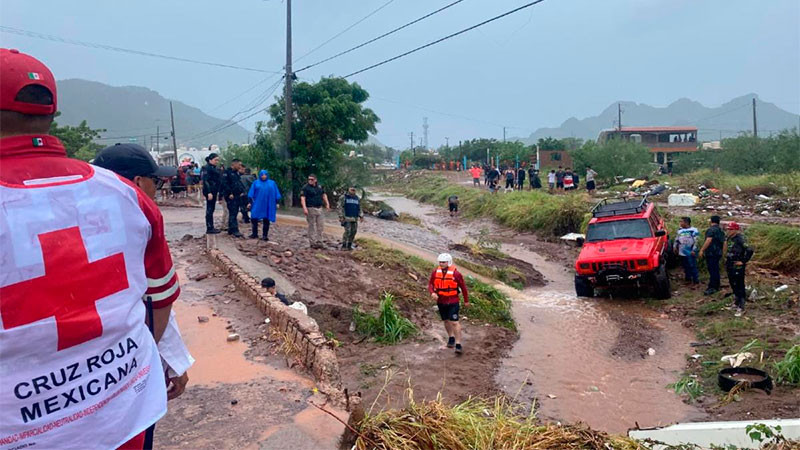 Lluvias torrenciales en Sonora dejan dos fallecidos y severas afectaciones en Guaymas 