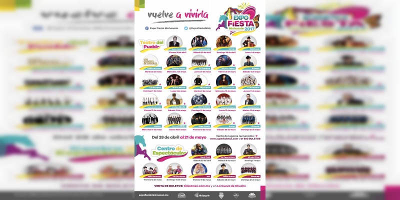 Artistas internacionales en el mejor elenco en la historia de la Expo Fiesta Michoacán 