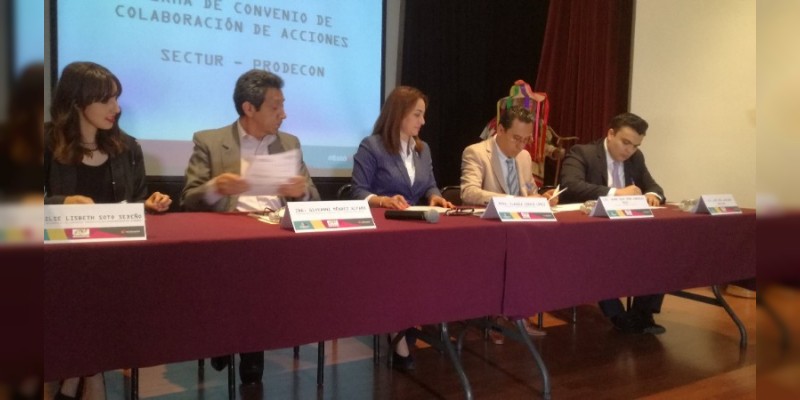 Celebran convenio Sectur Michoacán y Prodecom 